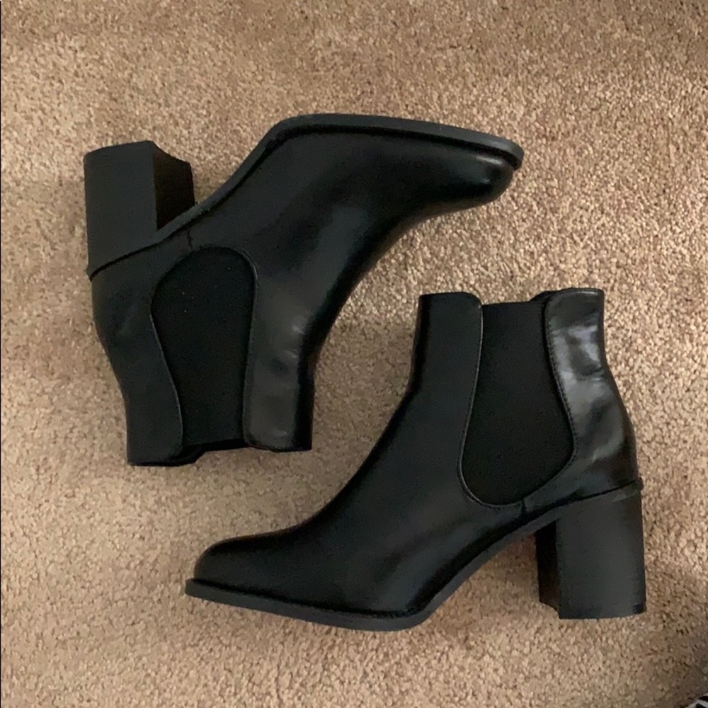 black ankle boots